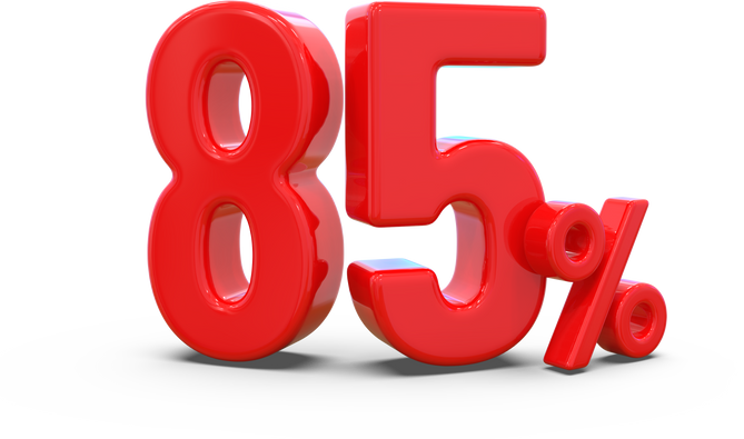 Discount 85 Percent Red Number